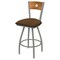 Holland Bar Stool Co 25" Swivel Counter Stool, Nickel Finish, Med Back, Rein Thatch Seat X830 - alternate 1
